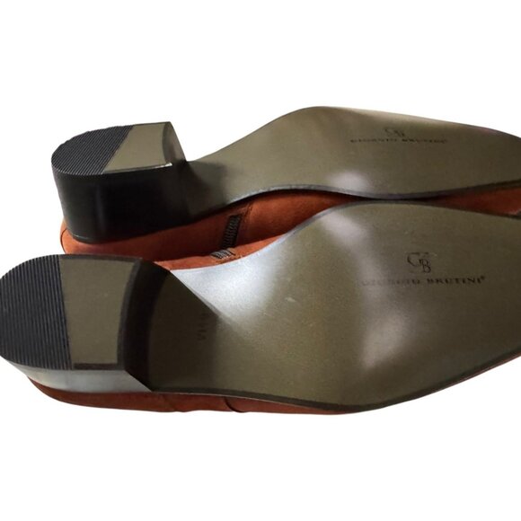 Giorgio Brutini Private Collection Men's Rust Suede Ankle Boots 8.5 NWB - Picture 6 of 9